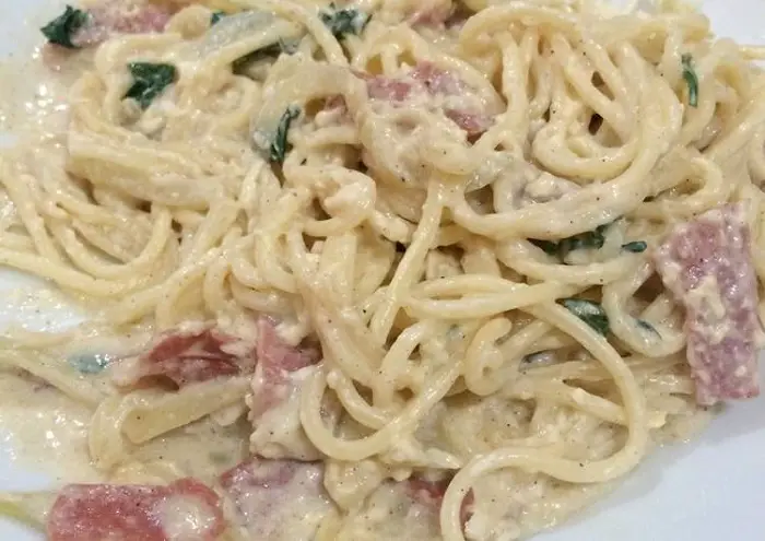 Resepi Spaghetti Carbonara Mushroom Prego Lazat Saji My