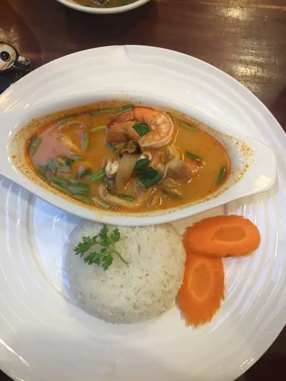 Tom Yum Gung Seafood with Rice @ Amphawa Boat Noodle