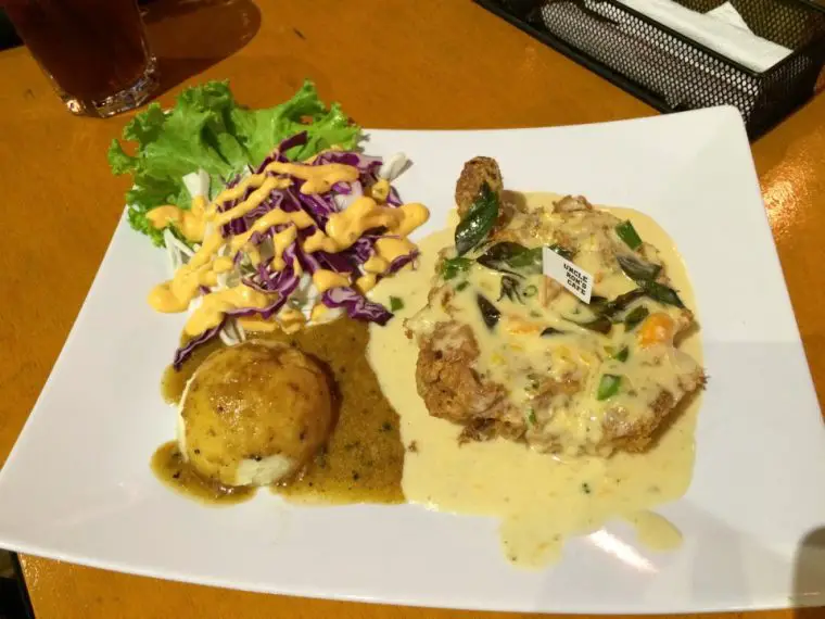 Salted Egg Butter Chicken Chop @ Uncle Ron's Cafe