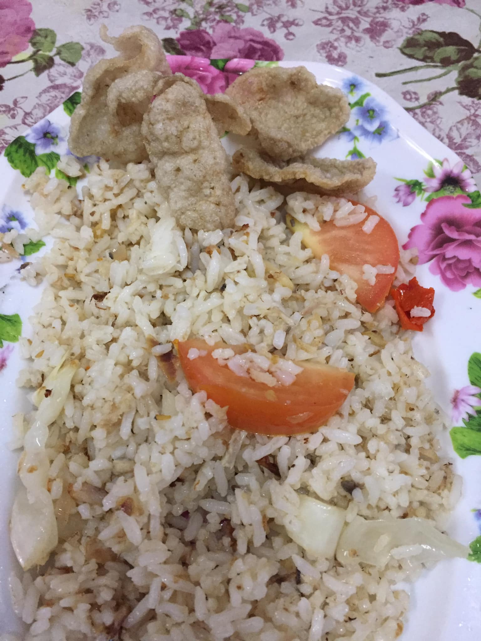 nasi goreng ikan rebus